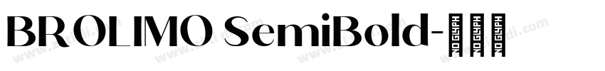 BROLIMO SemiBold字体转换